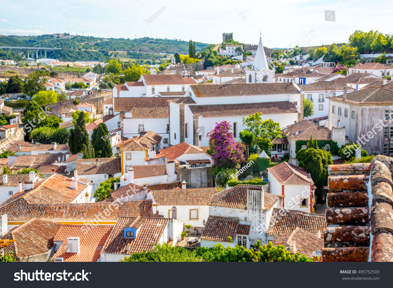 Obidos Portugal Cityscape Town Medieval Houses Stock Photo Edit Now