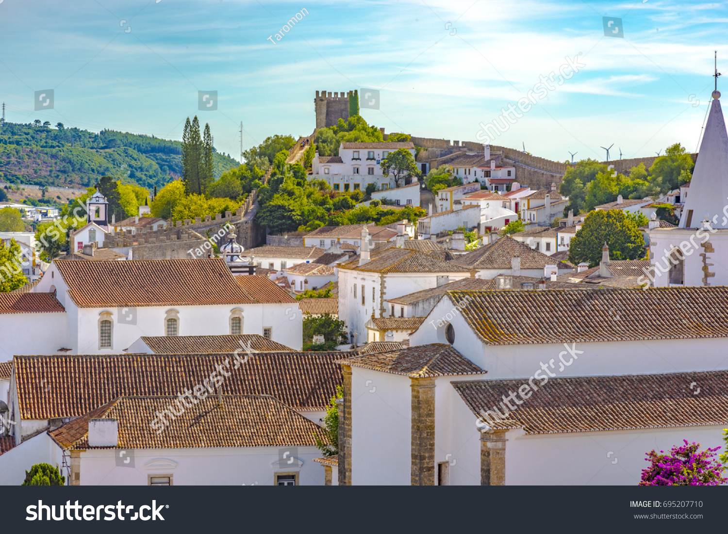 Obidos Portugal Cityscape Town Medieval Houses Stock Photo Edit Now