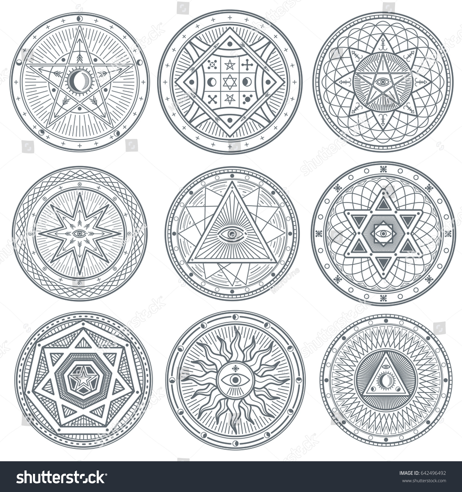 occult mystic spiritual esoteric symbols spiritual stock occult mystic spiritual esoteric symbols spiritual stock