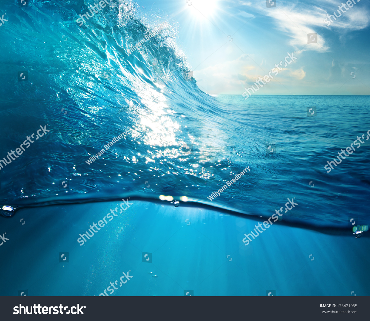 Ocean View Design Template Underwater Part Stock Photo (Edit Now ...