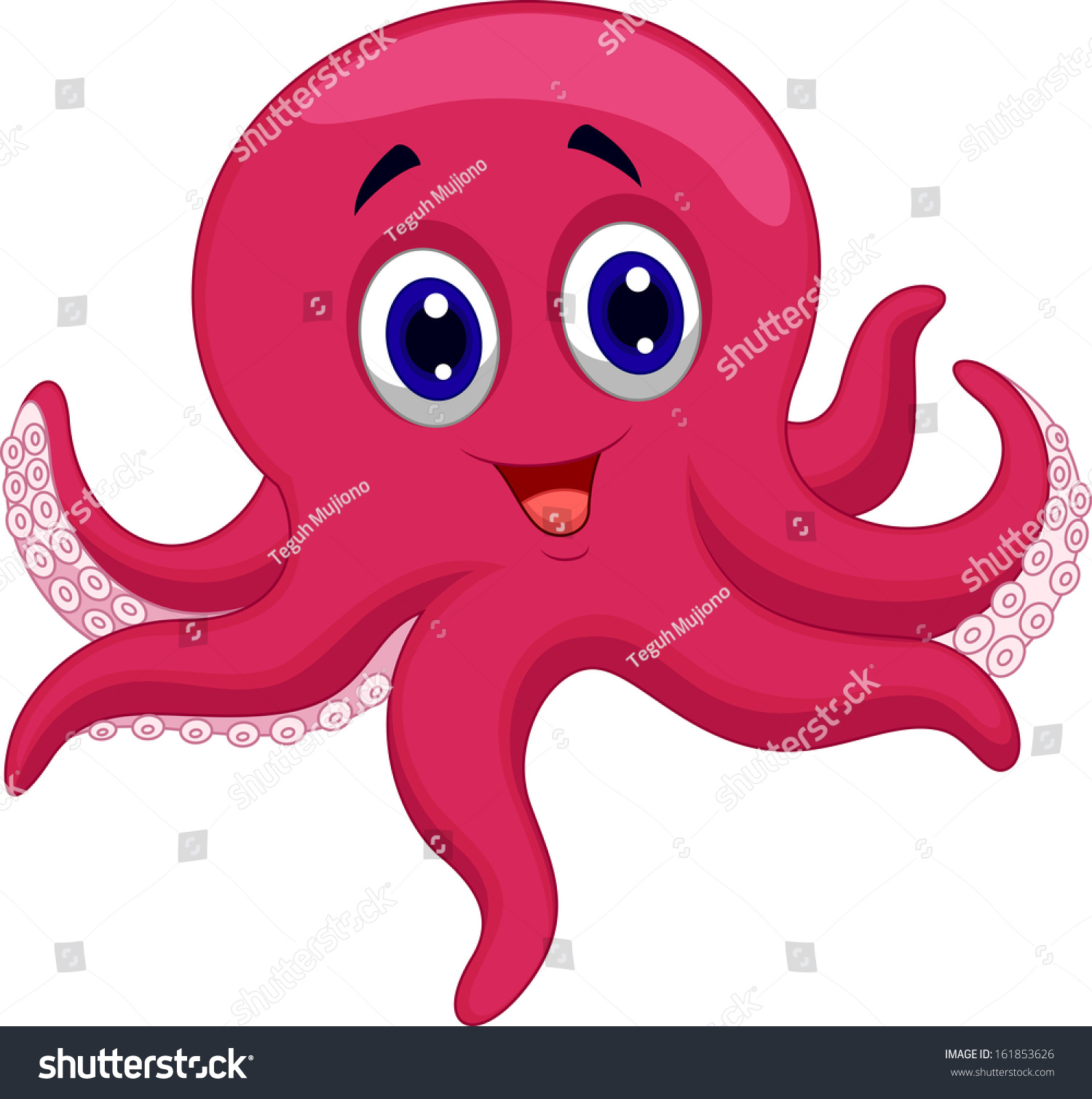 Octopus Cartoon Stock Photo 161853626 : Shutterstock