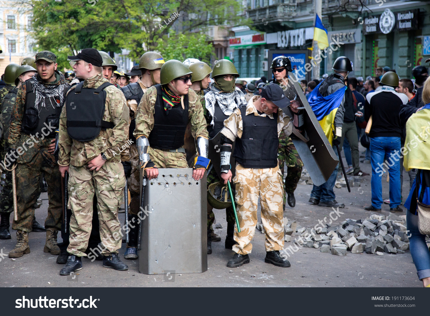 Odessa, Ukraine - May 2, 2014 : The Tragic Riots In Downtown Committed ...