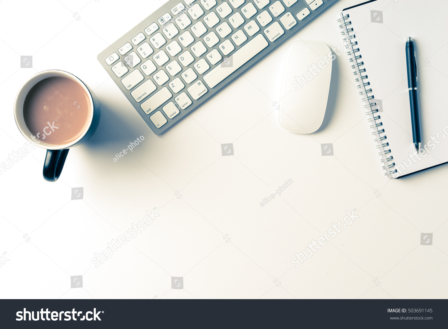 Office Desk Top View Space Stock Photo (edit Now) 503691145