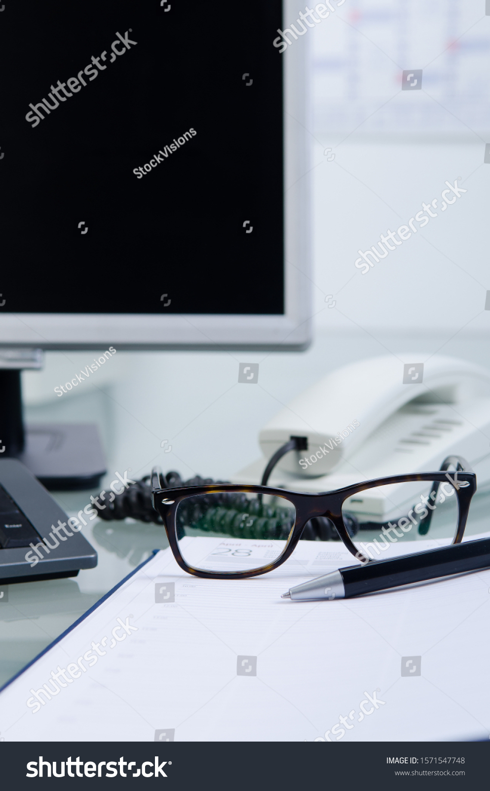 Office Working Note Computer Table Stock Photo 1571547748 | Shutterstock