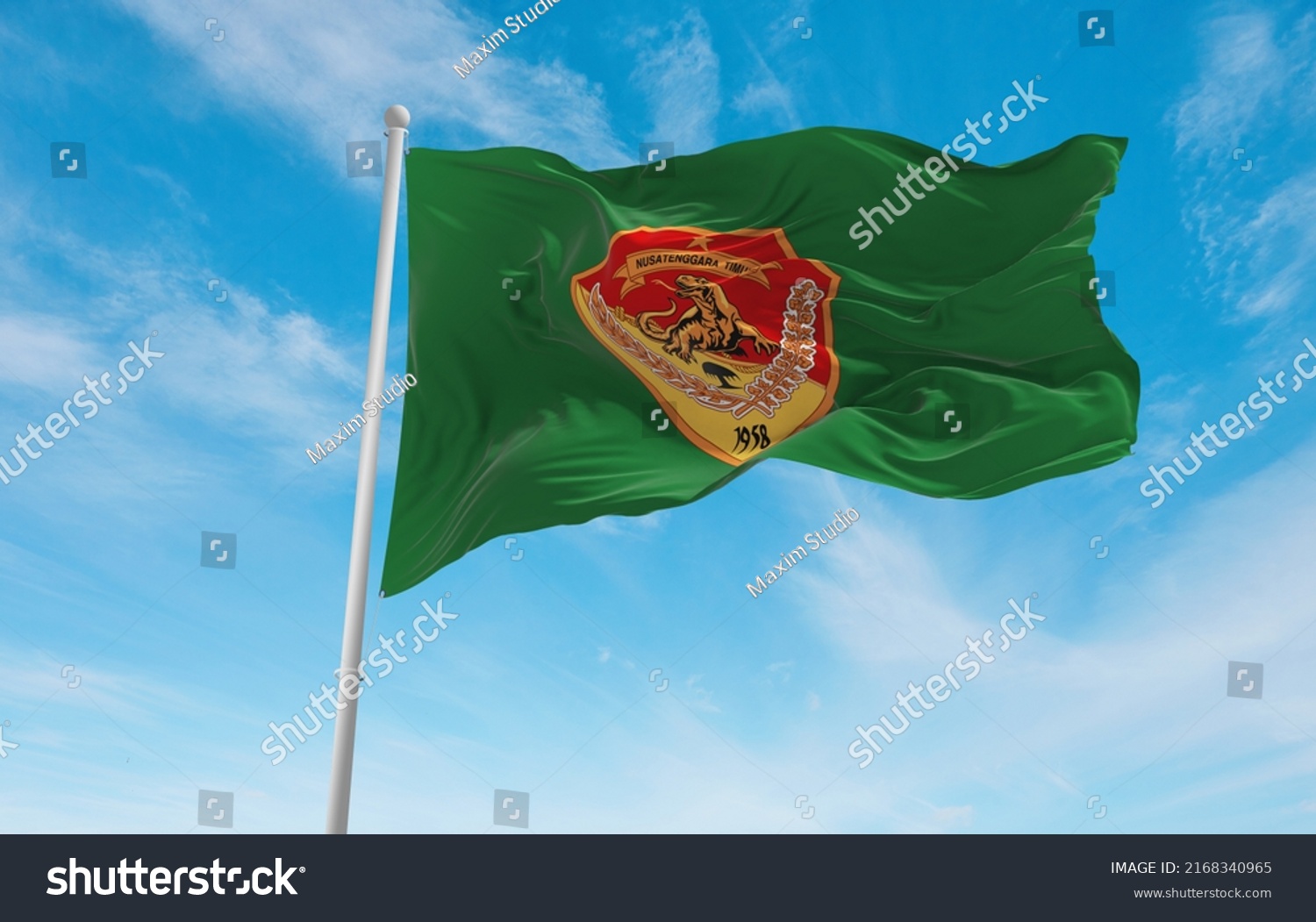 Official Flag East Nusa Tenggara Indonesia Stock Illustration ...