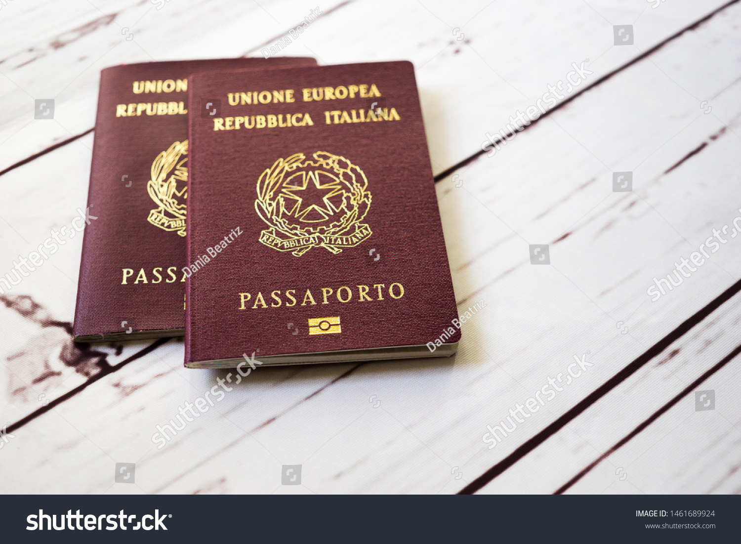 Official Italian Passports Immigration Citizenship Stock Photo (edit 