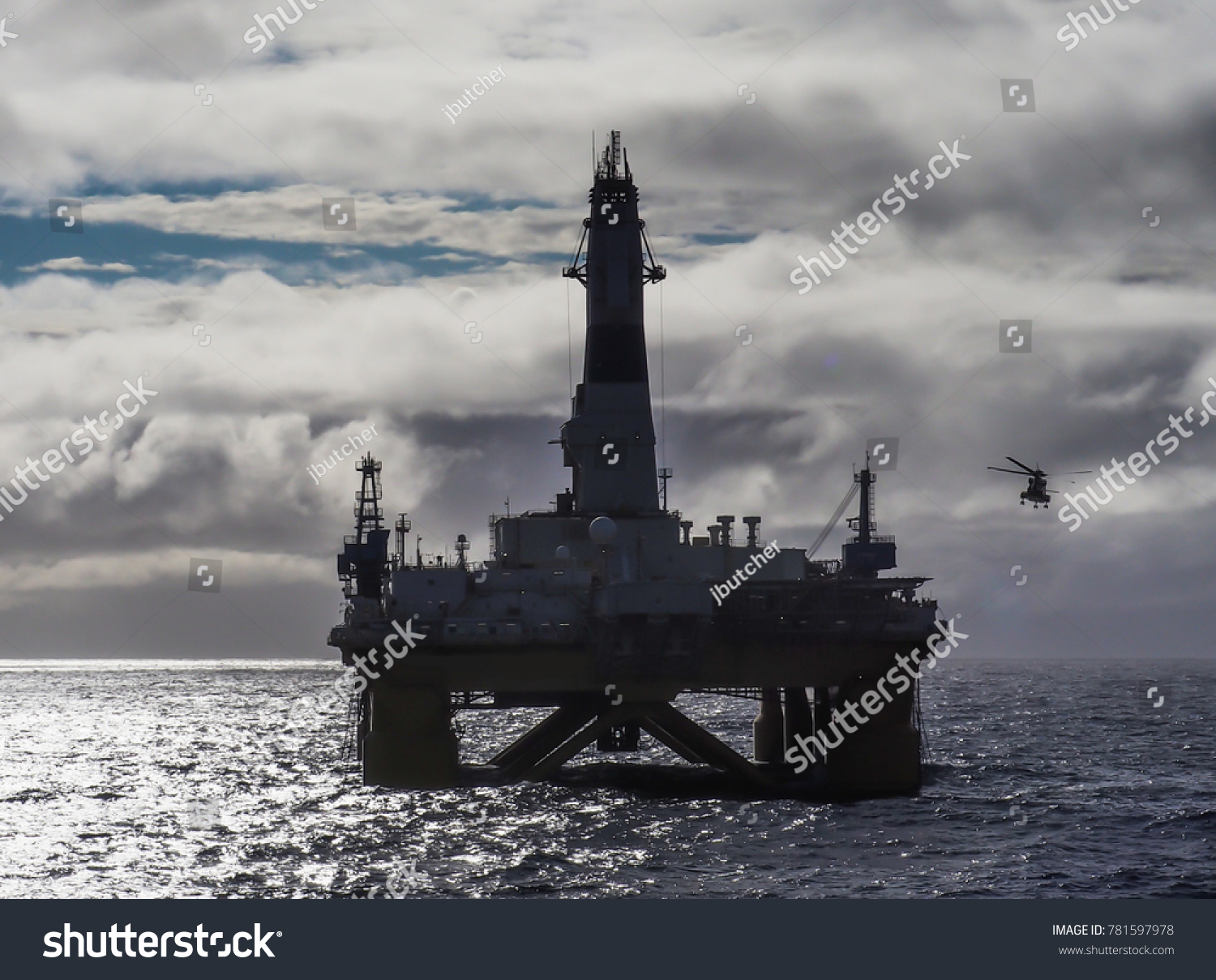 Offshore Drilling Rig Platform Gulf Mexico Stock Photo 781597978