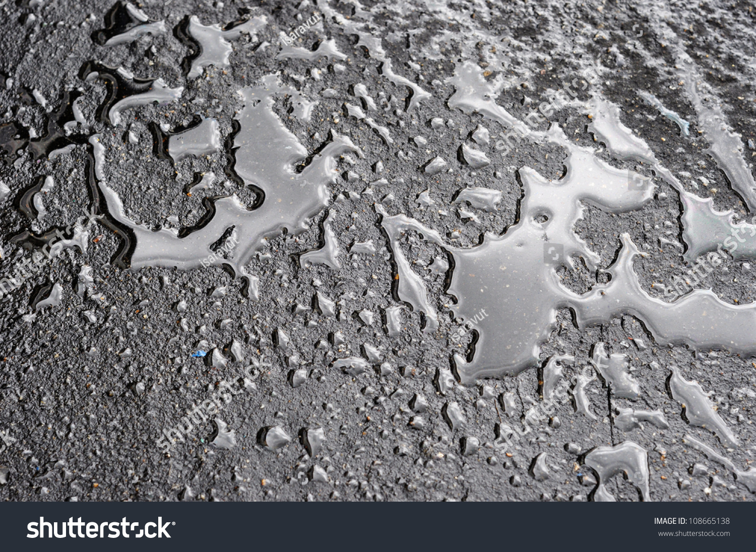 Oil Spill On Asphalt Road Background Or Texture Stock Photo 108665138 ...