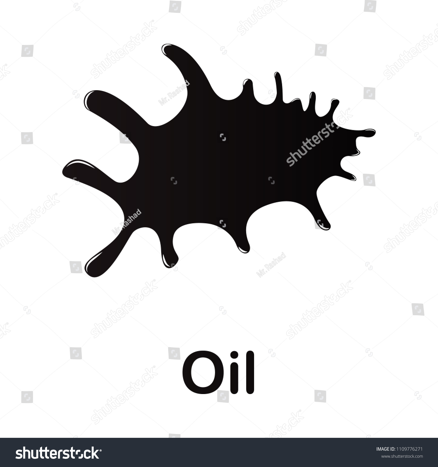 Oil Splash Illustration Element Colored Splash Stock Illustration