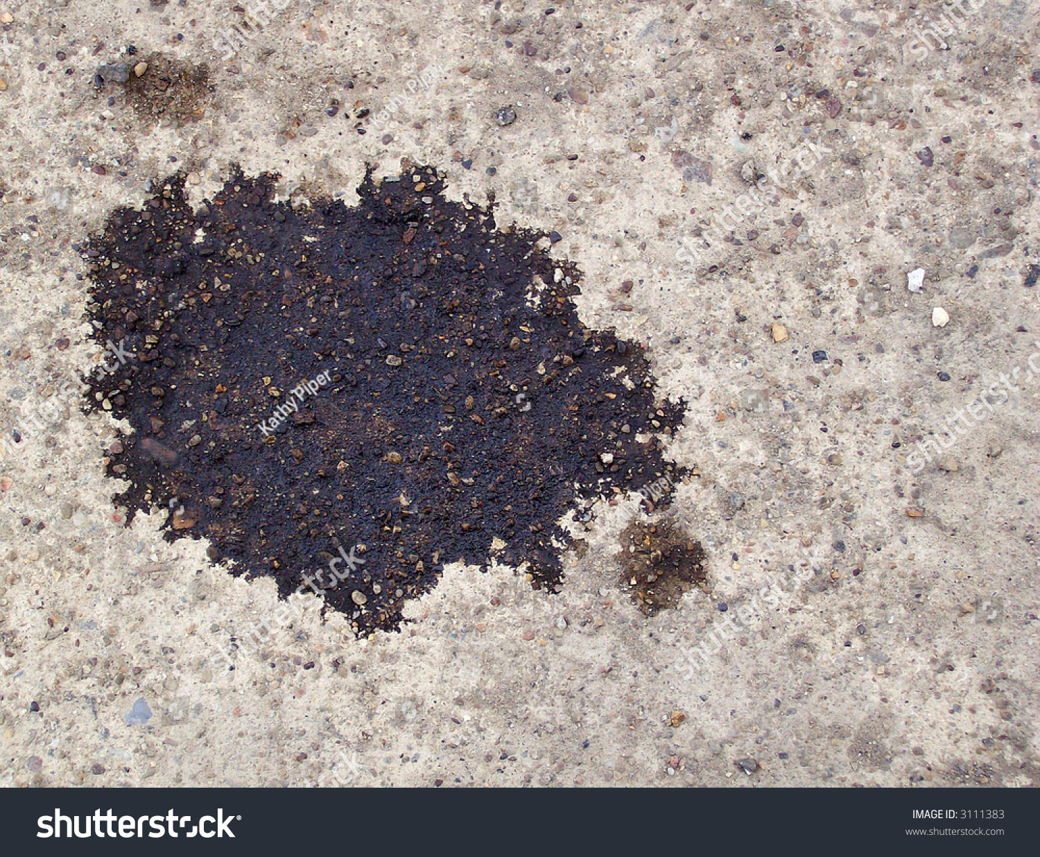 Oil Spot On Concrete Leaked Vehicle Stock Photo 3111383 | Shutterstock