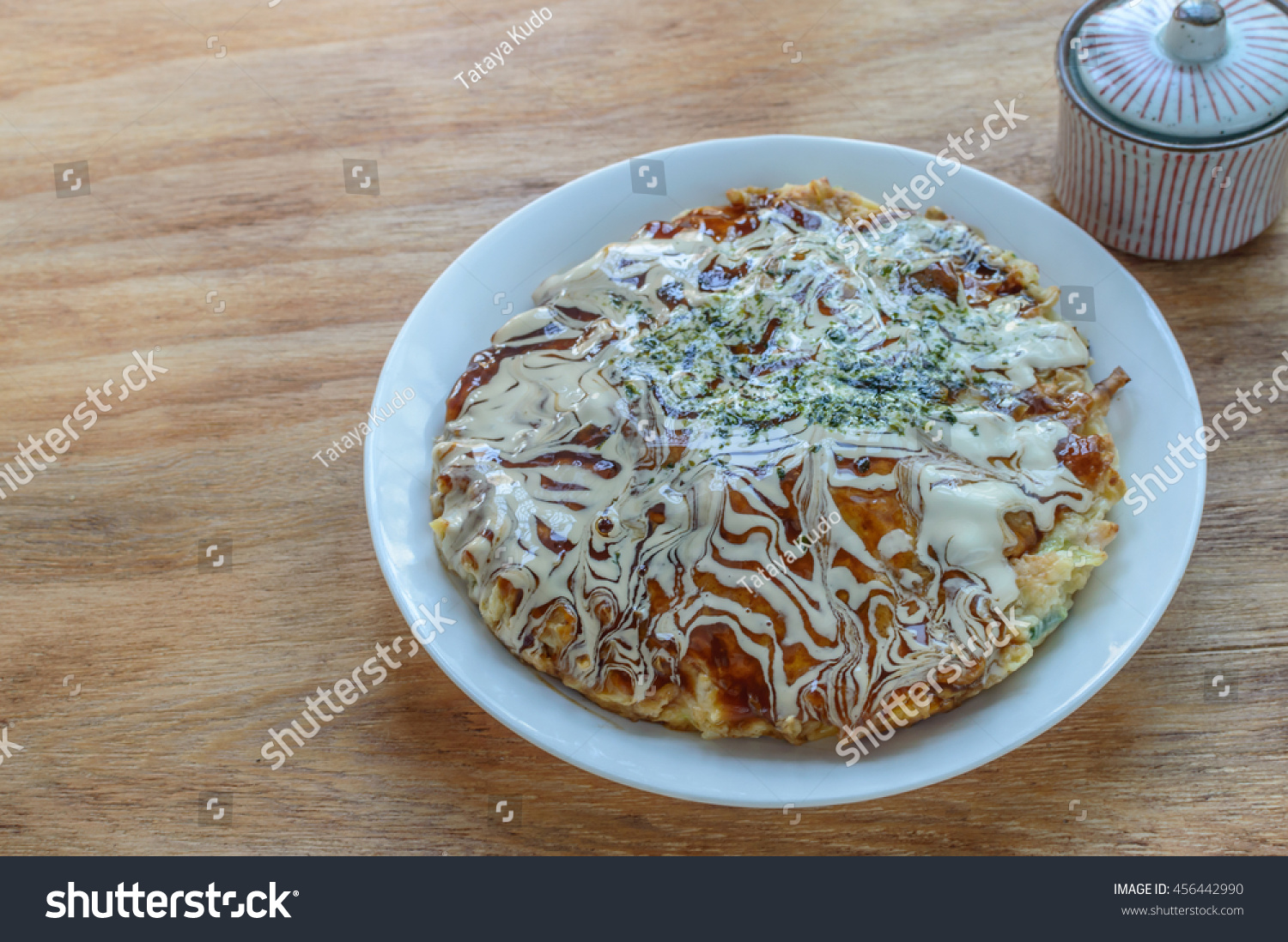 Okonomiyaki Japanese Savoury Pancake Containing Various Stock Photo Edit Now