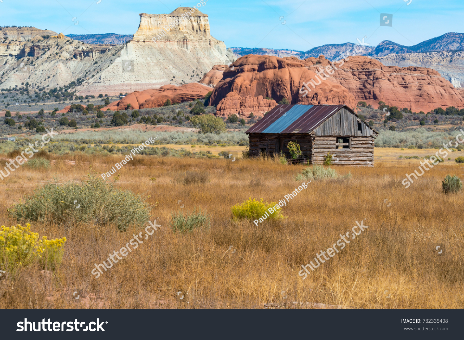 Old Abandoned Log Cabin Near Grand Stock Photo Edit Now 782335408