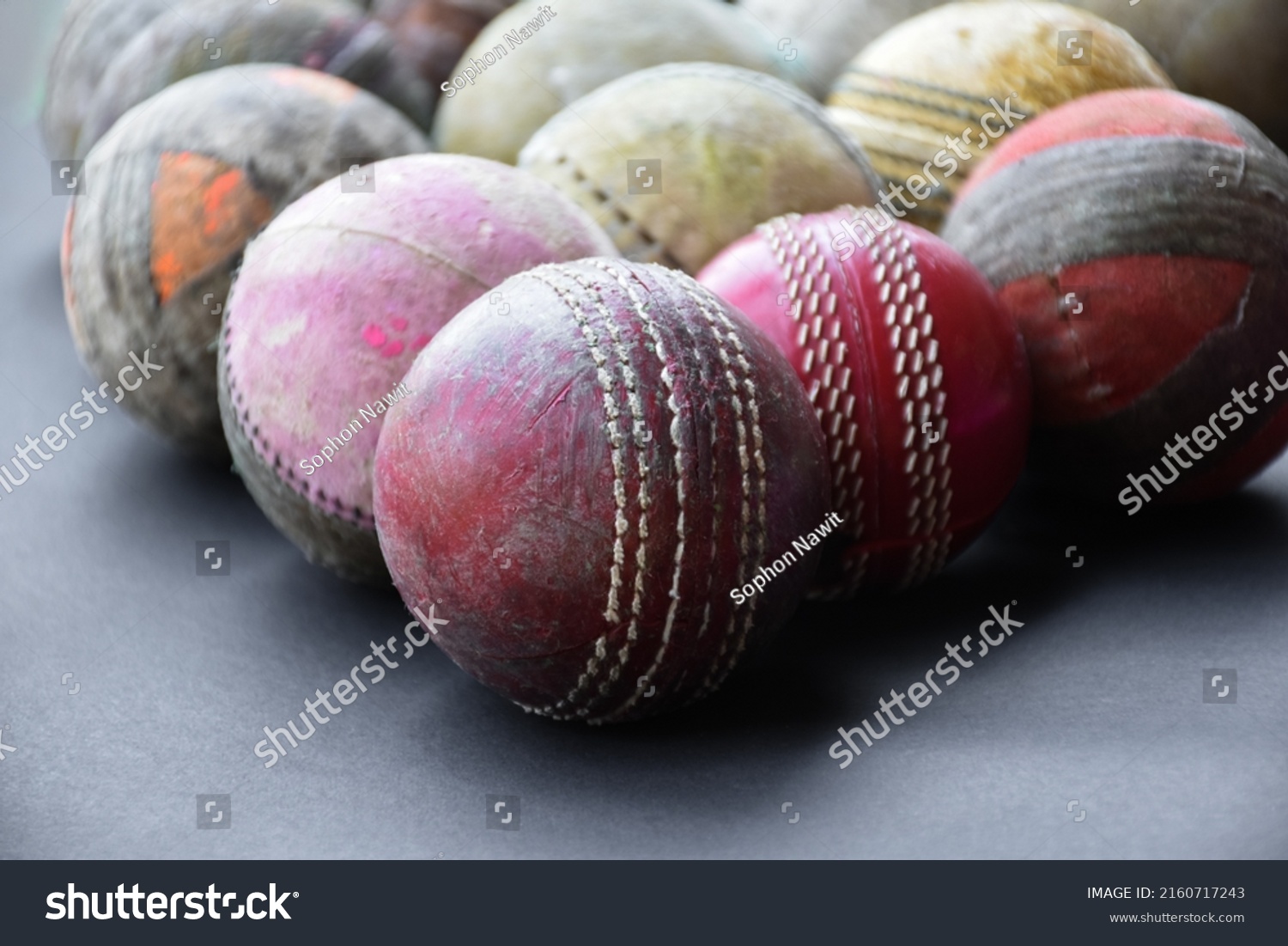 Old Used Cricket Ball On Dark Stock Photo 2160717243 | Shutterstock