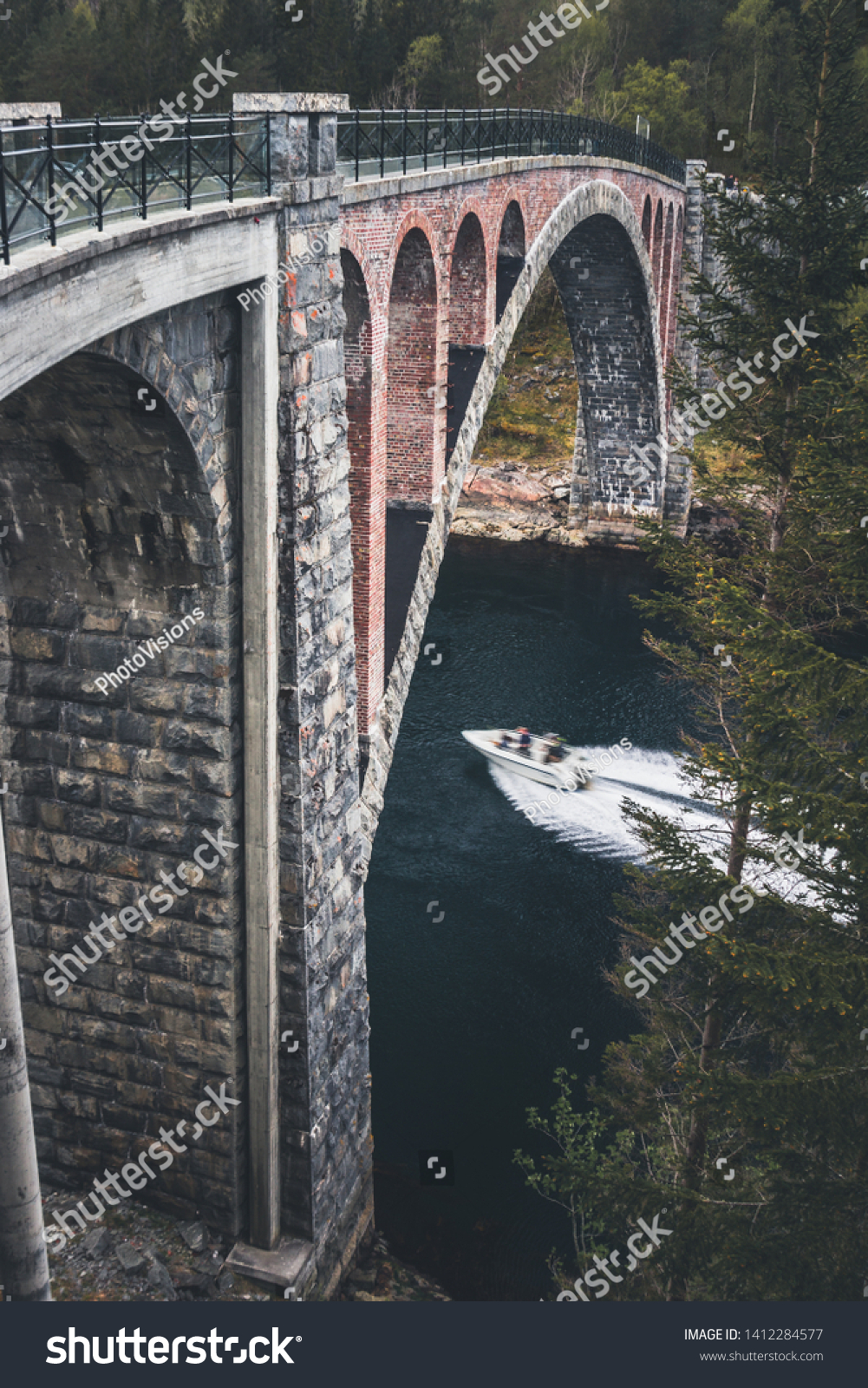 Old Very High Stone Bridge Called Stock Photo Edit Now