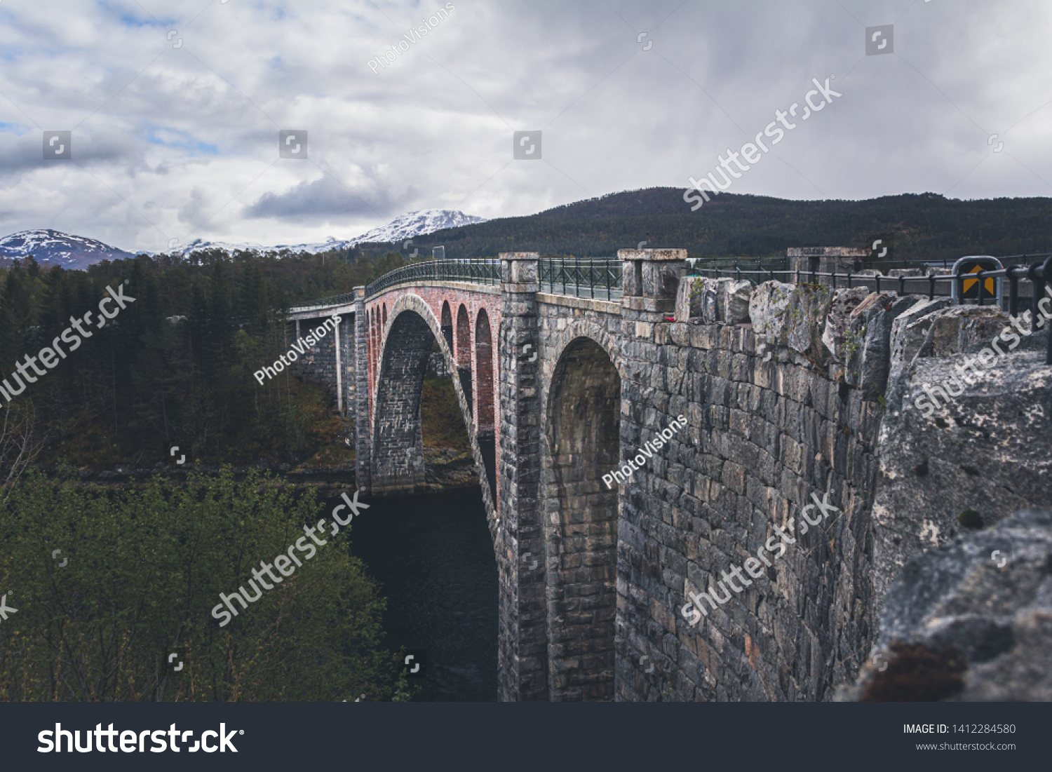 Old Very High Stone Bridge Called Stock Photo Edit Now