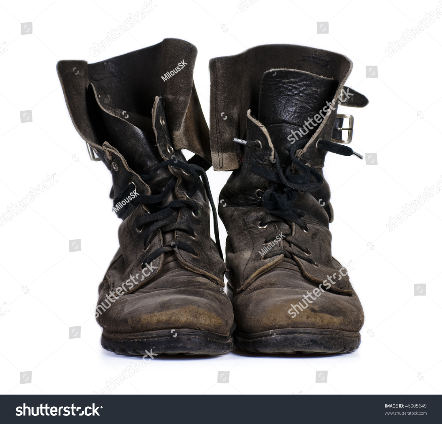 Old Army Boots Stock Photo 46005649 : Shutterstock