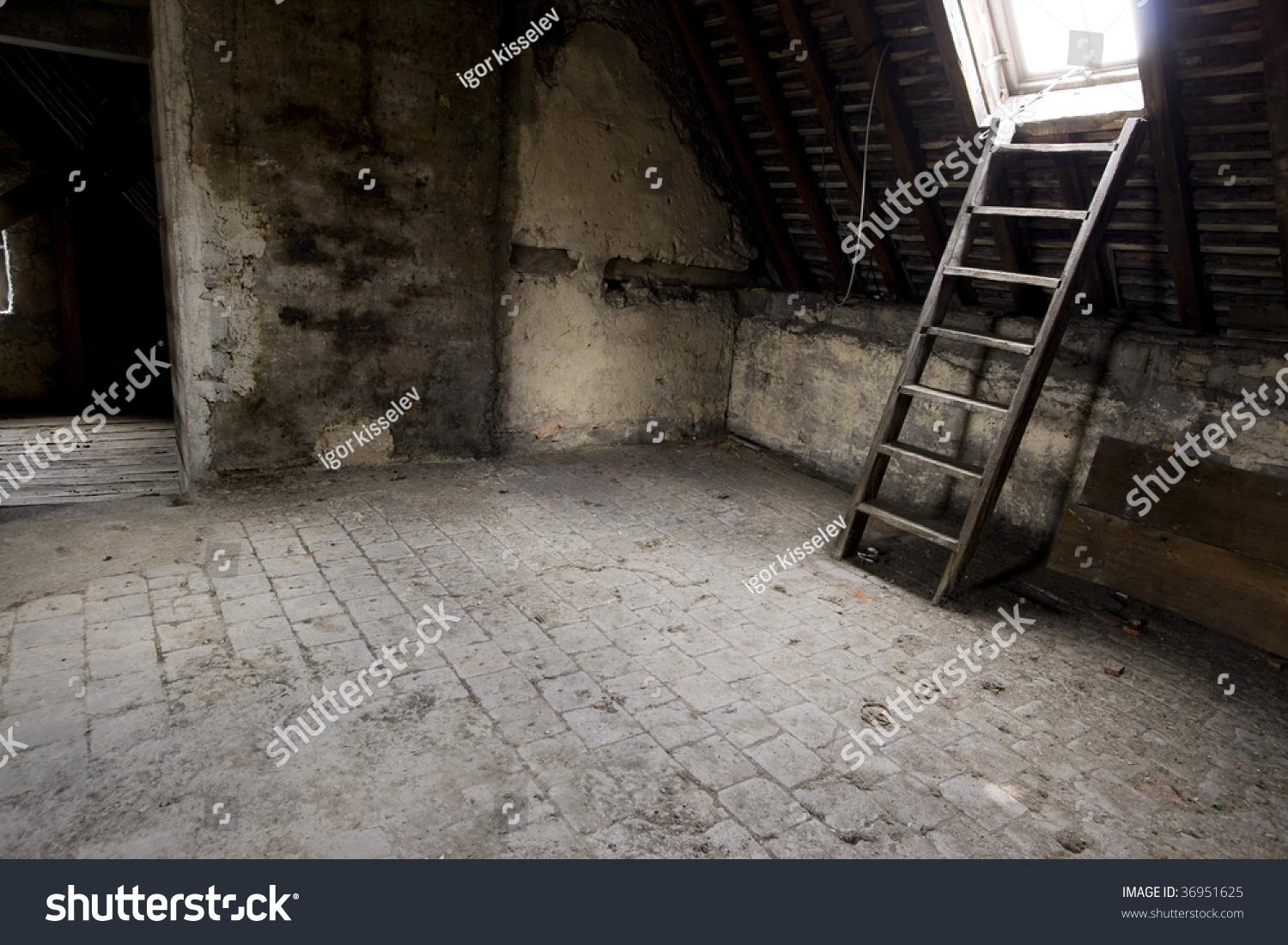 Old Attic, France Stock Photo 36951625 : Shutterstock