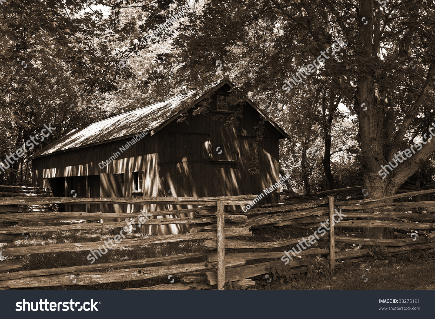 Old Barn Woods Surrounded By Wooden Stock Photo Edit Now 33275191