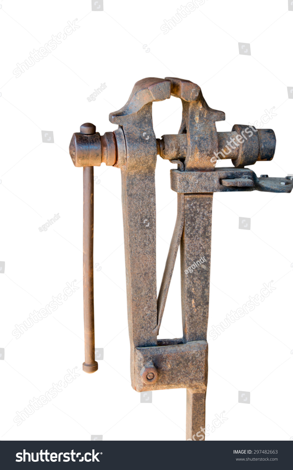 Old Bench Vise Workshop Stock Photo Edit Now 297482663