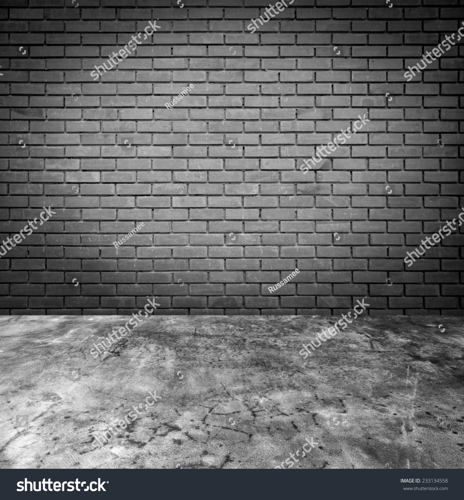 Download Old Brick Wall Concrete Floor Background Stock Photo Edit Now 233134558
