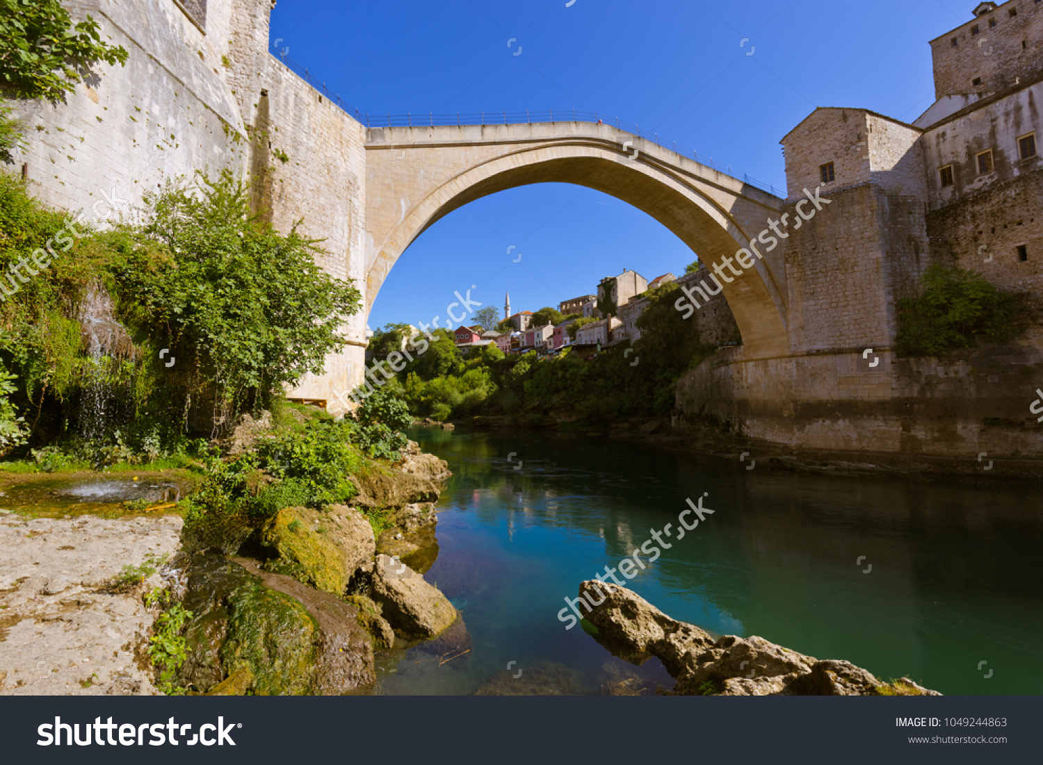  Tawny Brown Classic  Template Design Featuring Old Bridge in Mostar Bosnia