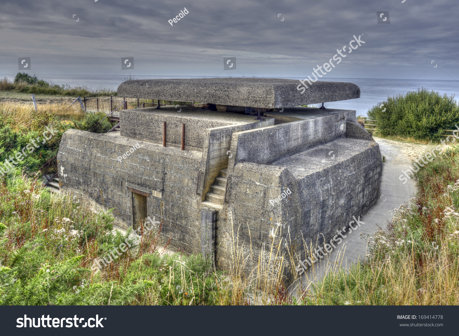 Old Broken German Bunkers Atlantic Wall Stock Photo 169414778 ...