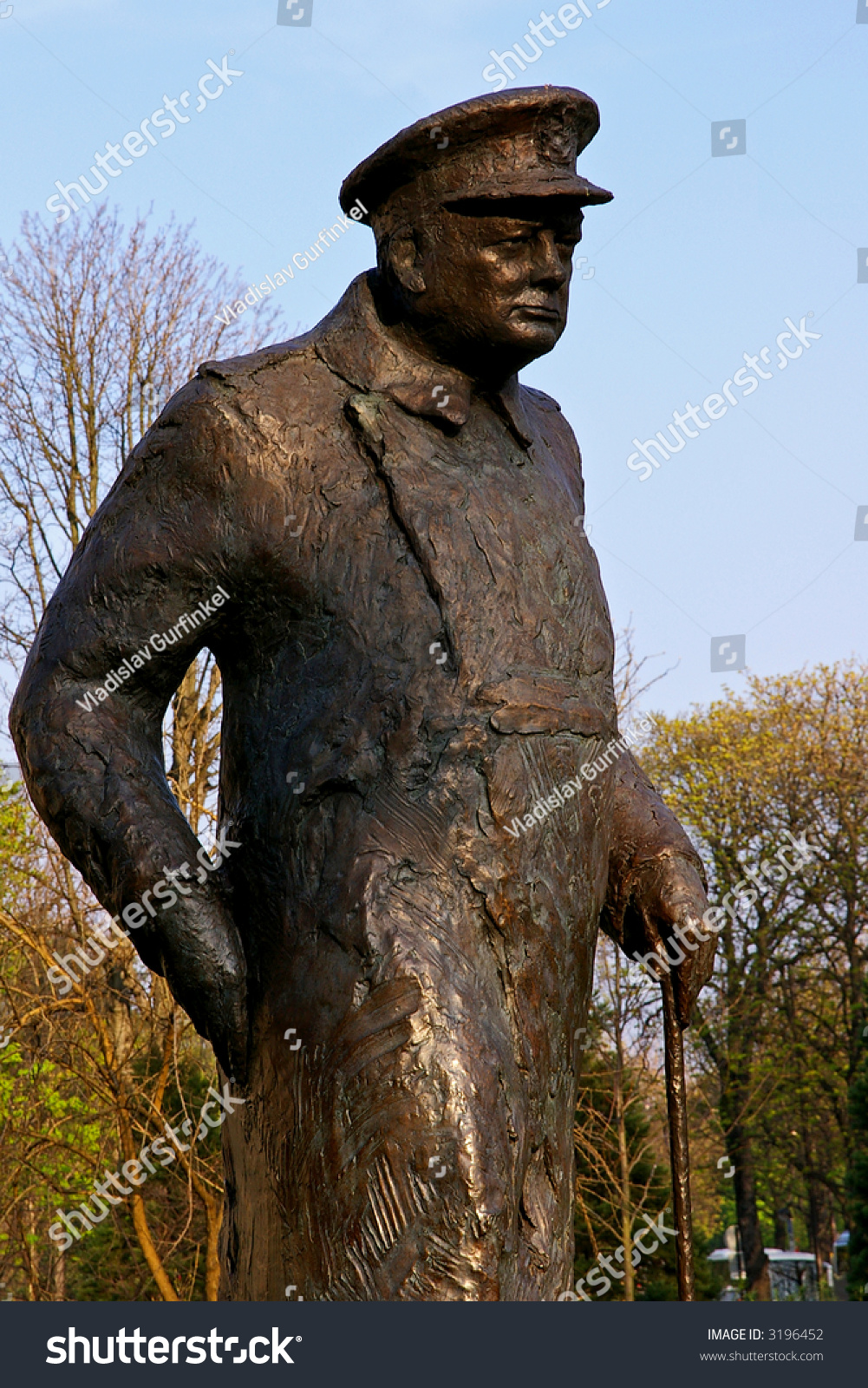 Old Bronze Statue Sir Winston Churchill Stock Photo 3196452 - Shutterstock