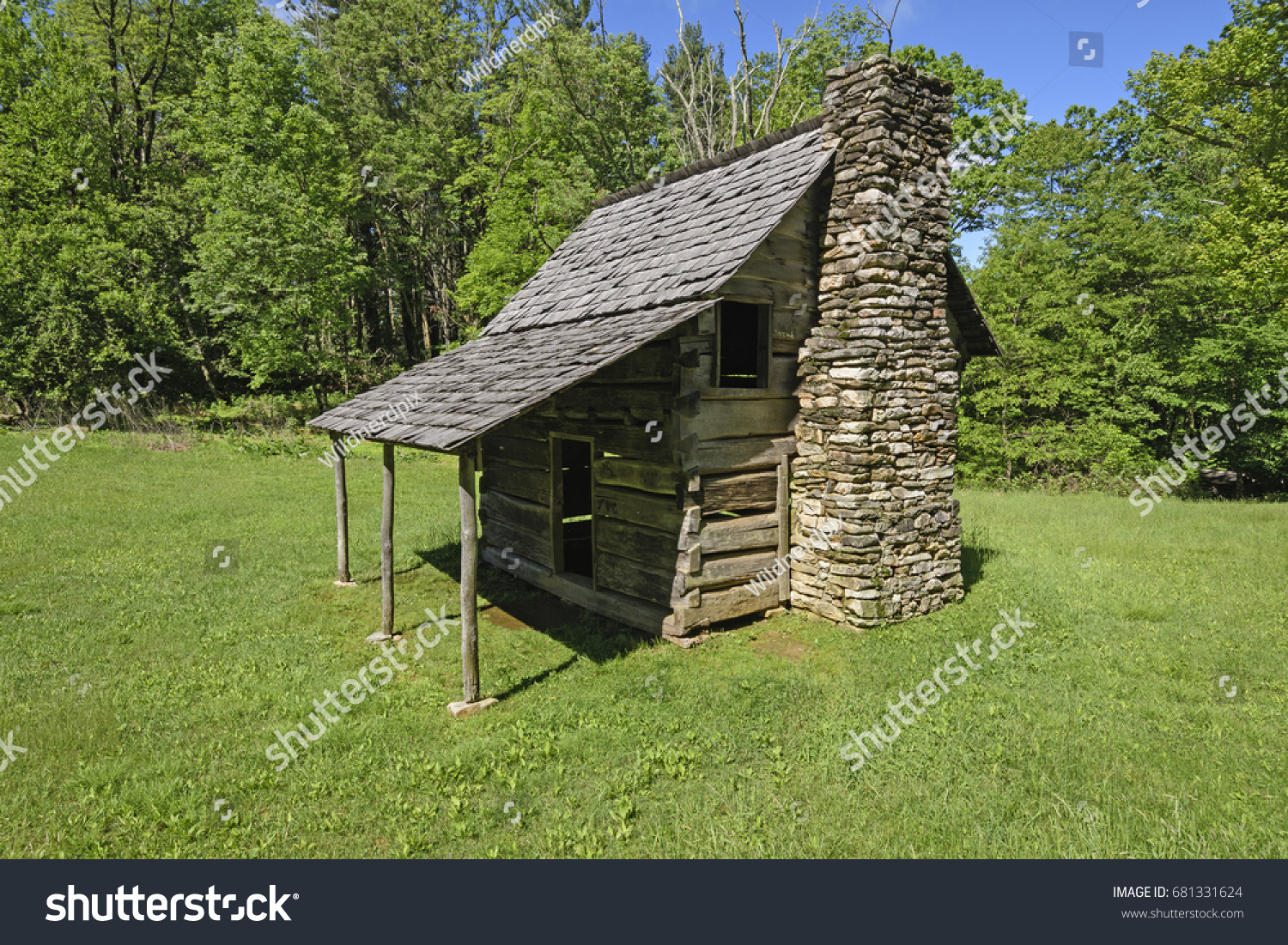 Old Cabin Mountains Along Blue Ridge Stock Photo Edit Now 681331624