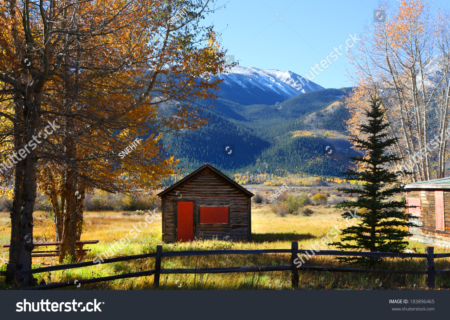 Old Cabin Twin Lakes Recreation Area Stock Photo Edit Now 183896465