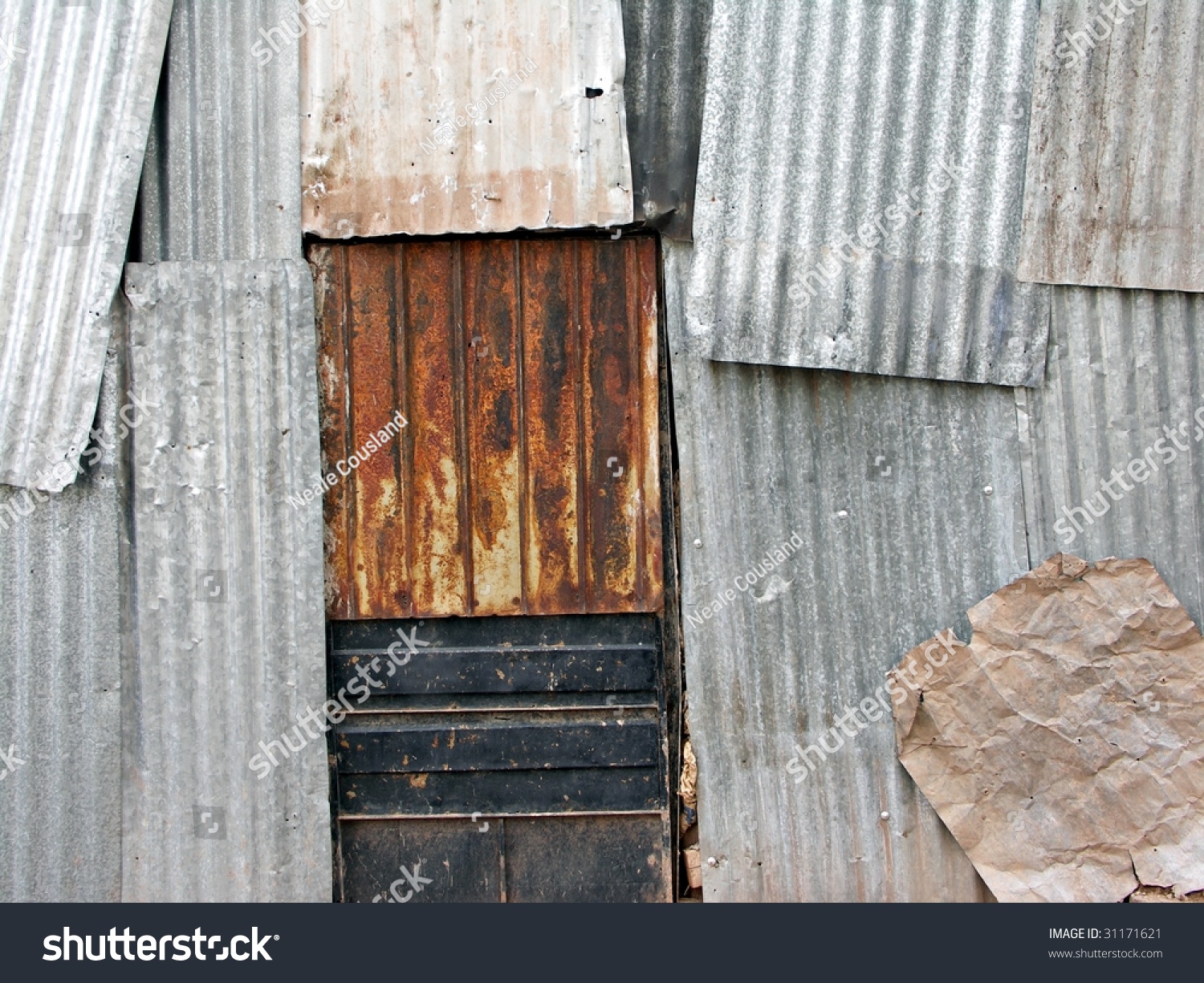 Corrugated Iron Fence For Background Corrugated Iron Fence Background Stock Photo 31171621