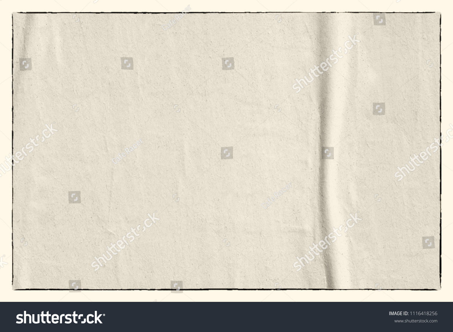 Old Crumpled Wrinkly Paper Texture Frame Stock Photo 1116418256 ...