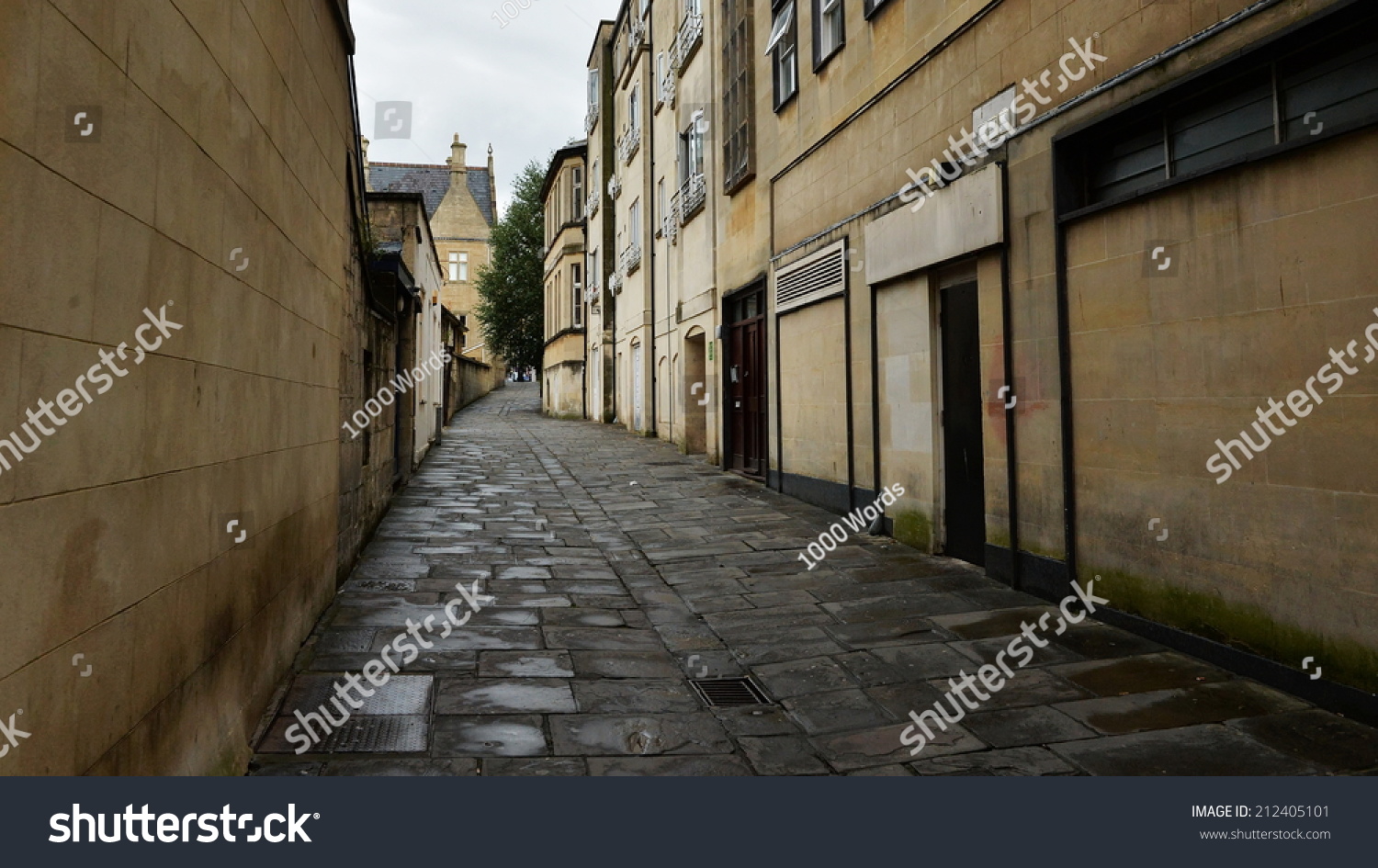 Old Deserted Inner City Alleyway Background Stock Photo Edit Now