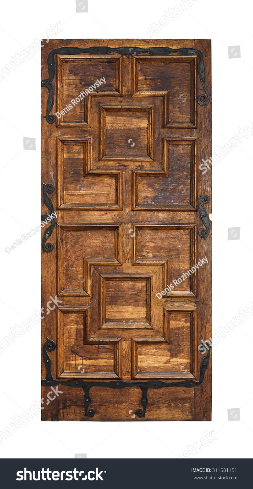 Old Door Isolated On White Background Stock Photo 311581151 | Shutterstock