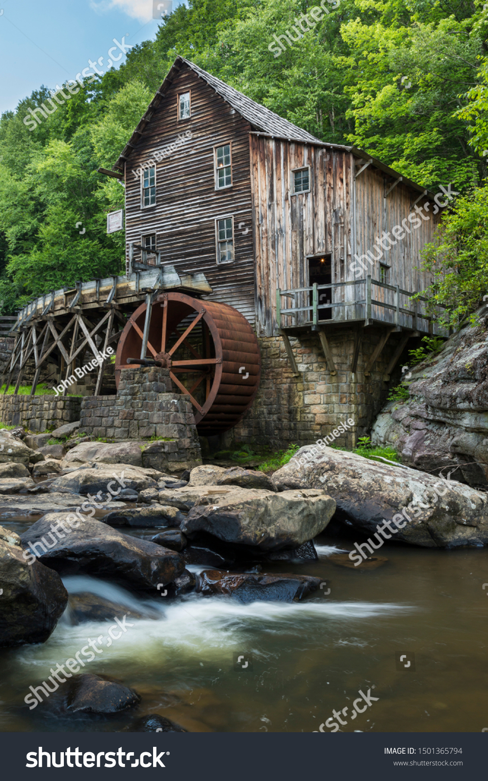 Old Grist Mill Along Creek Stock Photo Edit Now 1501365794