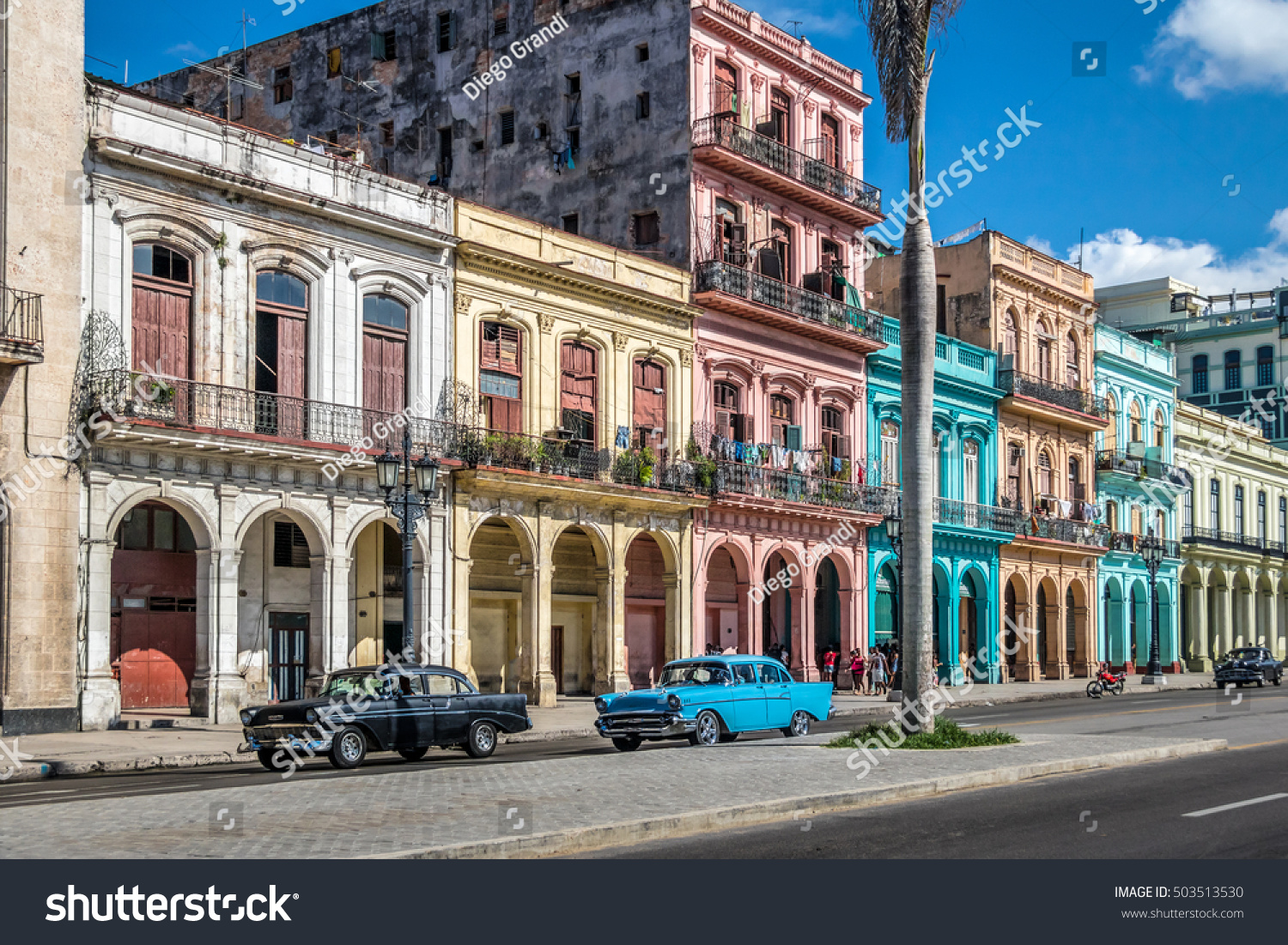 Old Havana Downtown Street Havana Cuba Stock Photo 503513530