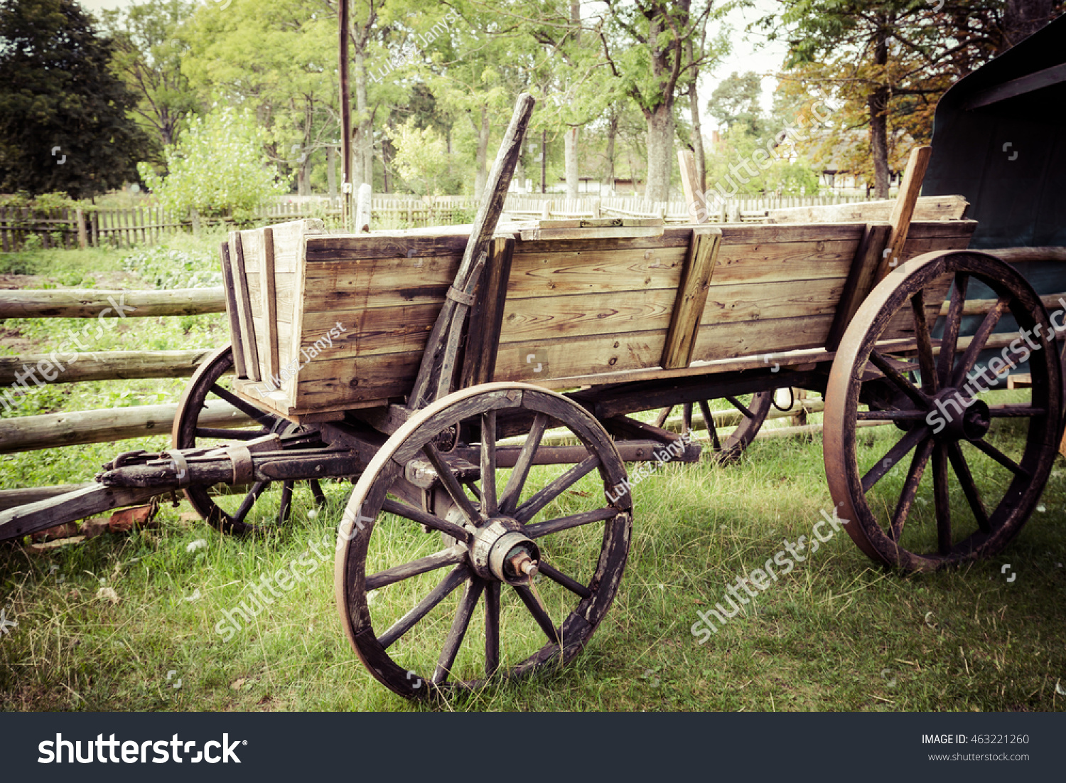 Old Horse Drawn Wooden Cart Stock Photo 463221260 | Shutterstock