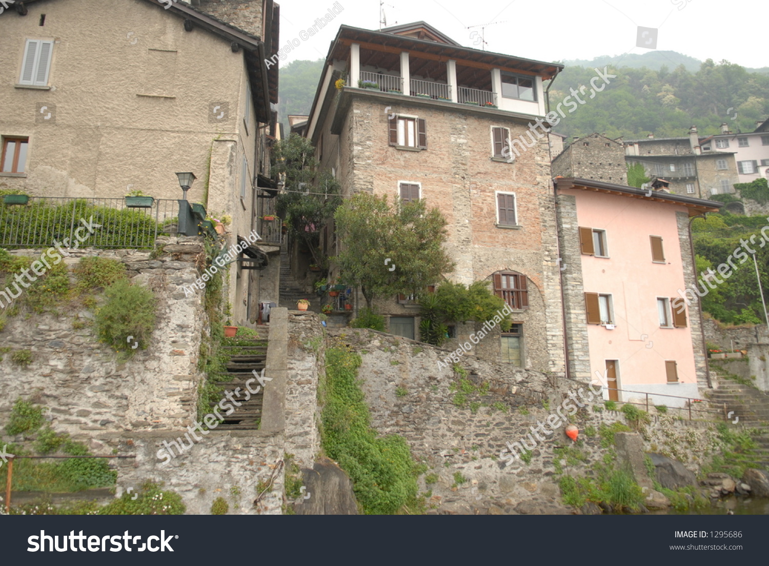 Old Houses Corenno Plinio On Como Stock Photo Edit Now