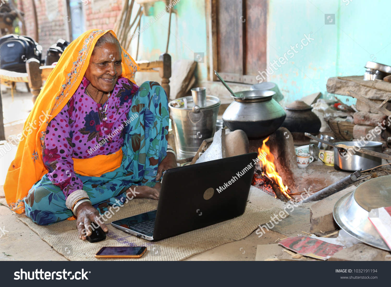 Very Old Indian Granny Telegraph