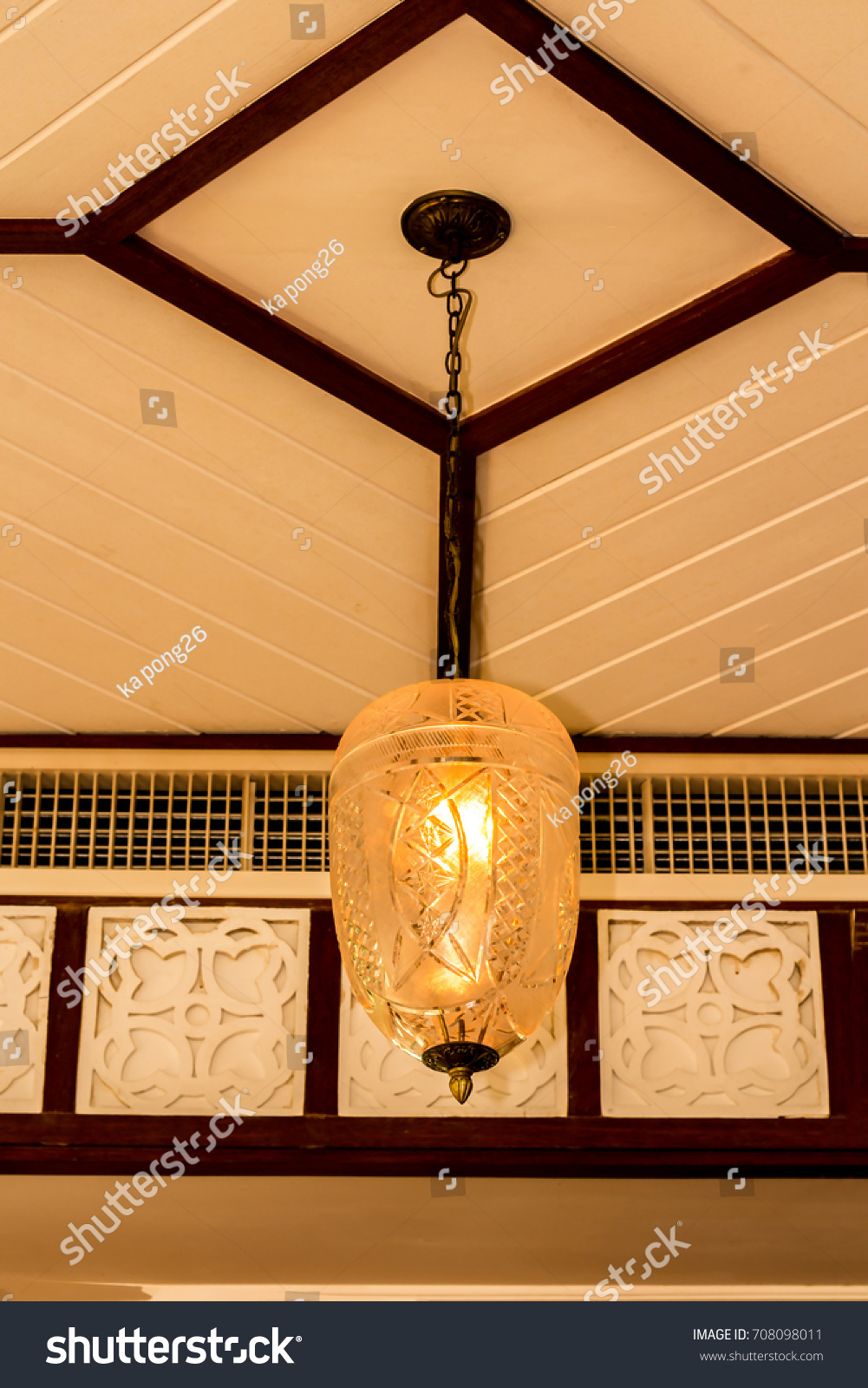 Old Lamp On Ceiling Stock Photo Edit Now 708098011