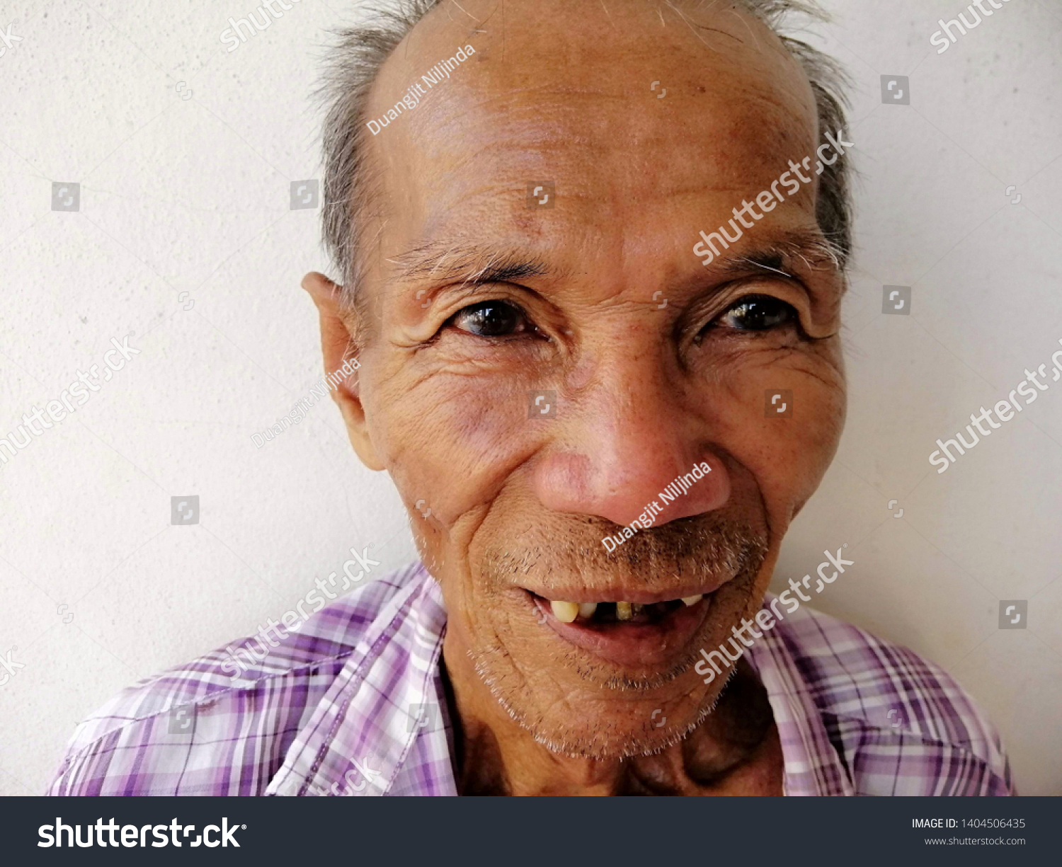 Old Man Bald Head White Hair Stock Photo Edit Now 1404506435