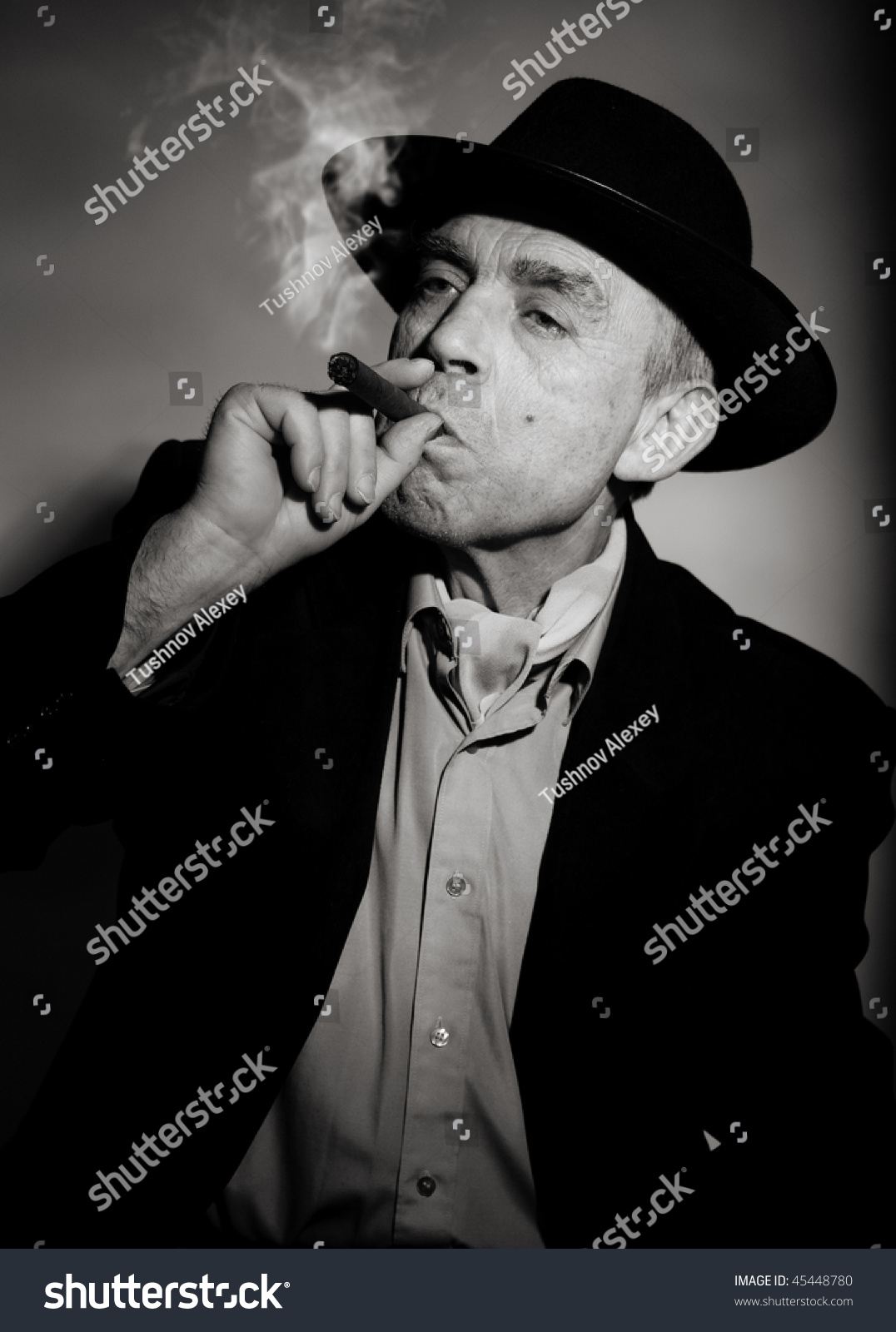 Old Man With Cigar Stock Photo 45448780 : Shutterstock