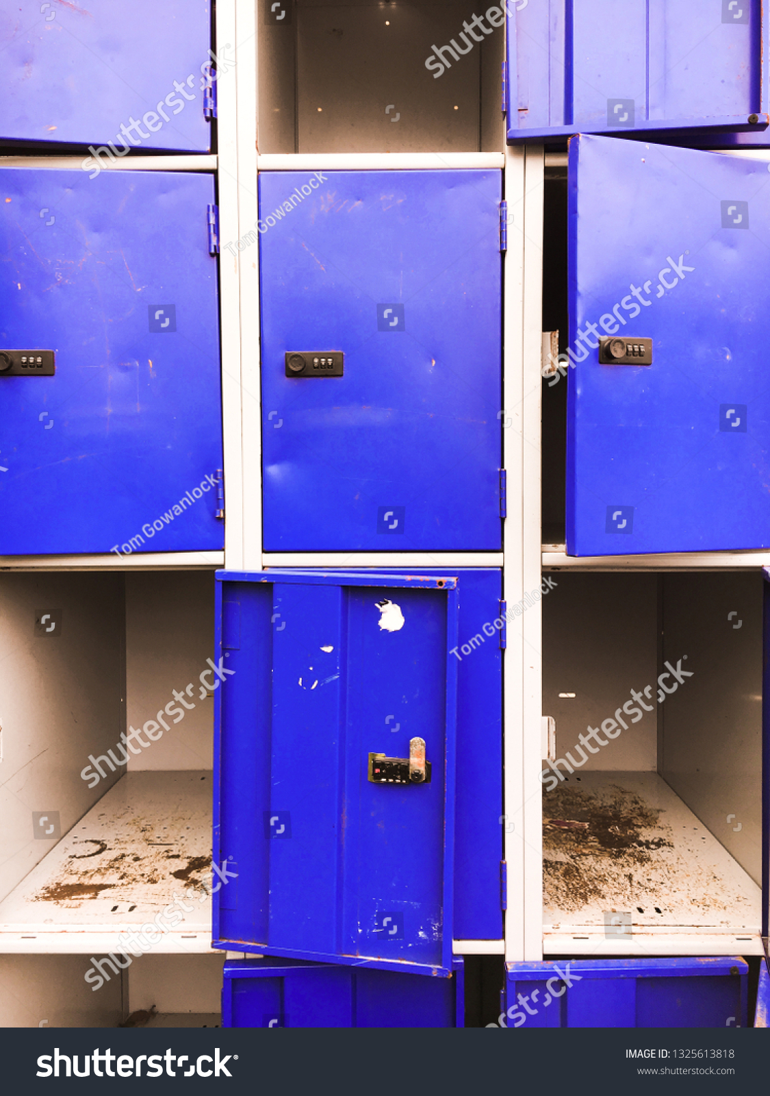 Old Metal School Lockers School Yard Stock Photo 1325613818 Shutterstock