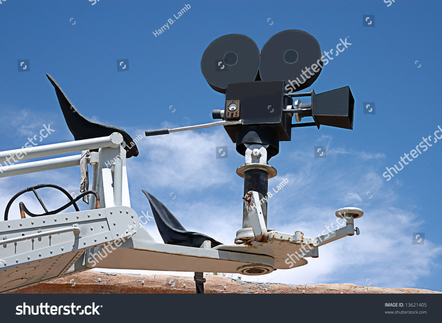 Old Movie Camera Seats Boom Elevated Stock Photo Edit Now