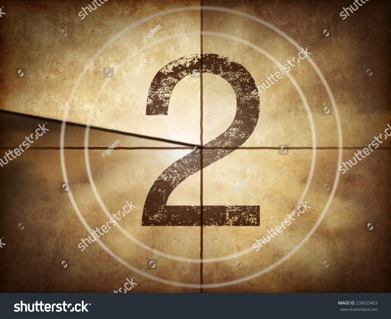 Old Movie Countdown Number 2 Stock Illustration 239023453 | Shutterstock