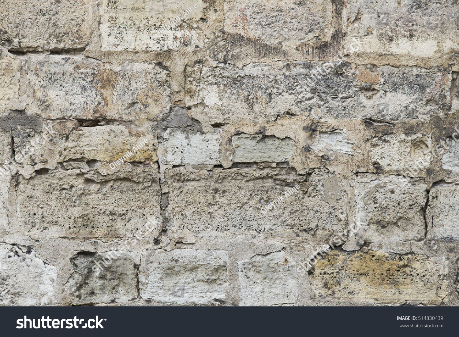 Old Painted Stone Wall Background Texture Stock Photo 514830439