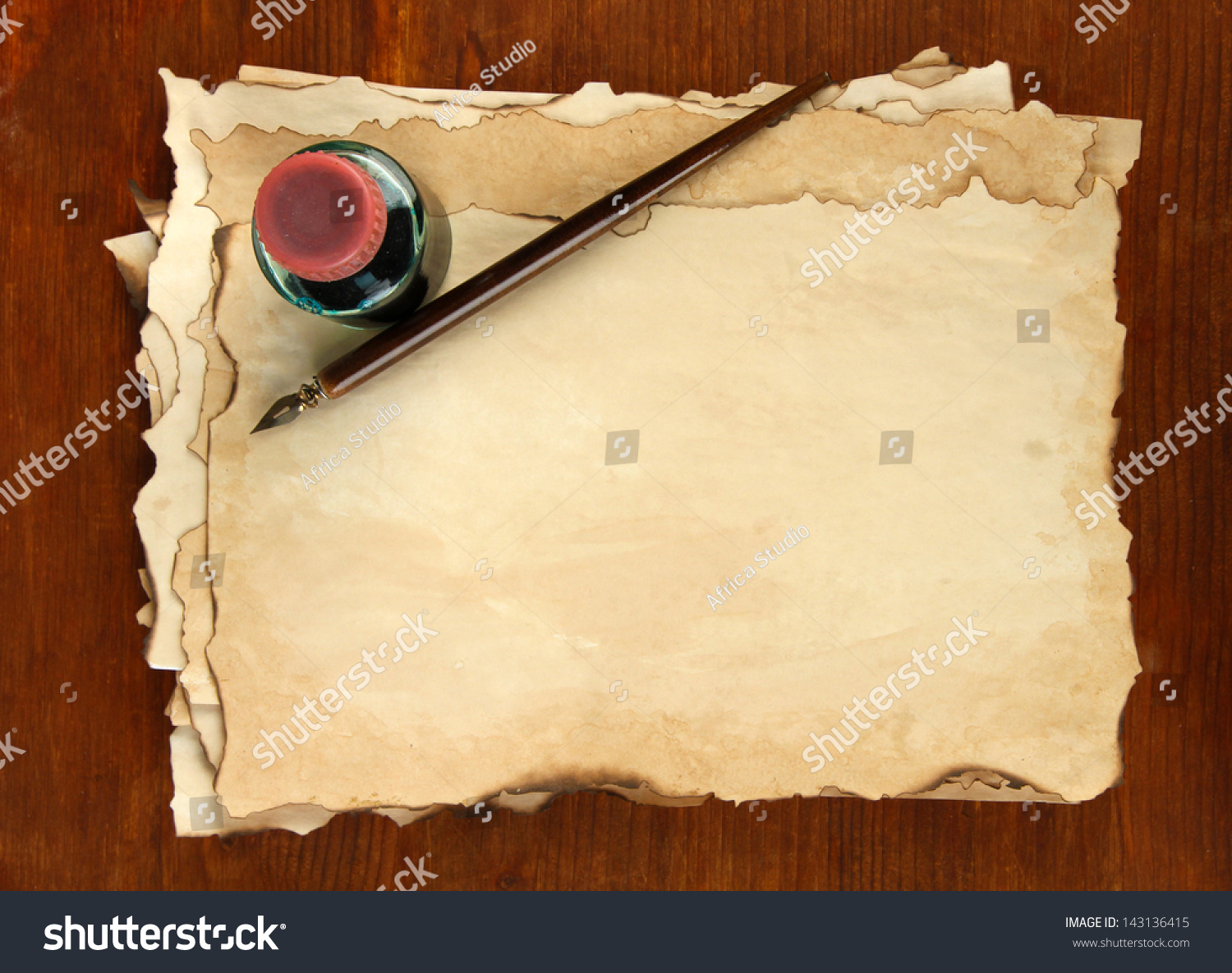 Old Paper Ink Ink Pen On Stock Photo 143136415 - Shutterstock