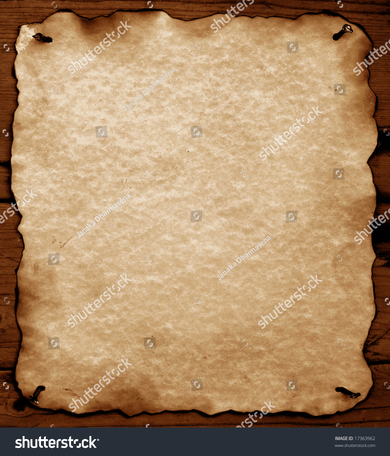 Old Paper With Burned Edges For Background Stock Photo 17363962 ...