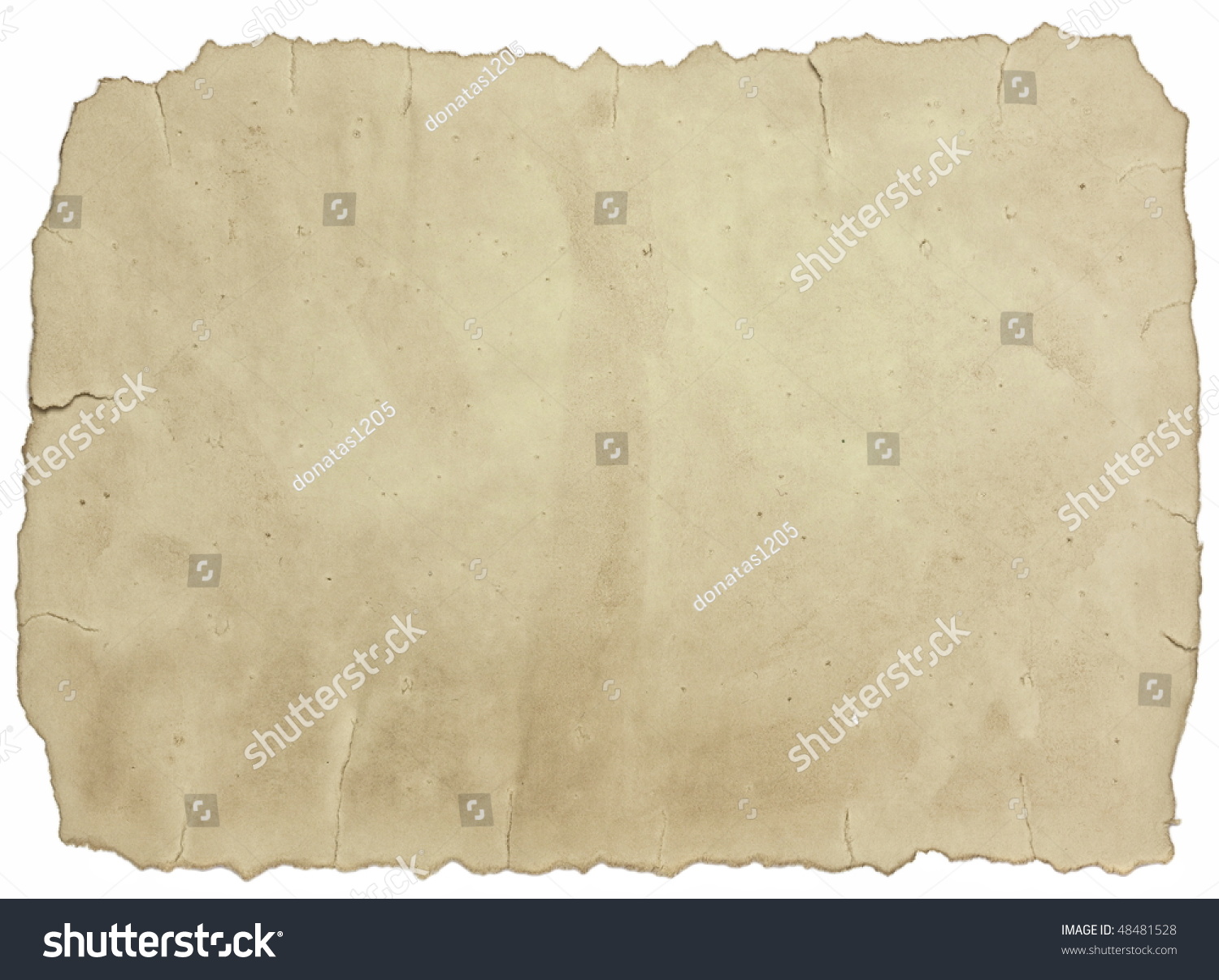 Old Paper With Rough Edges Stock Photo 48481528 : Shutterstock