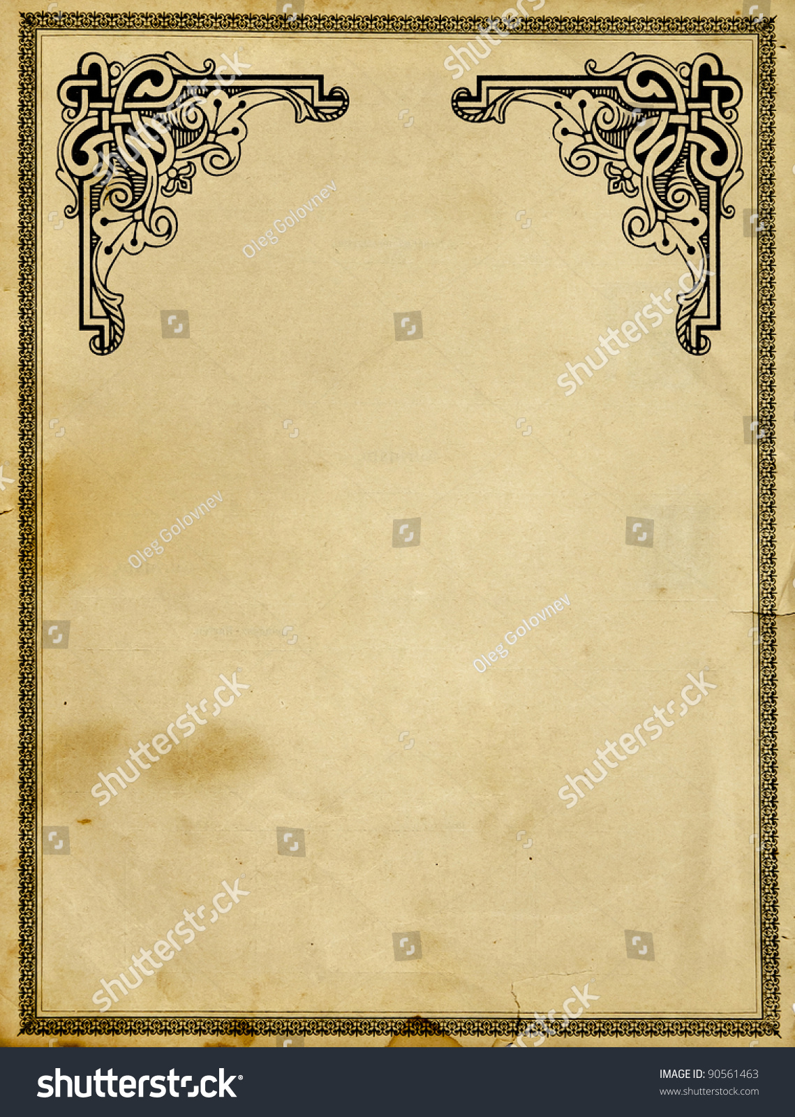 Old Paper Vignette Stock Photo (Edit Now) 90561463