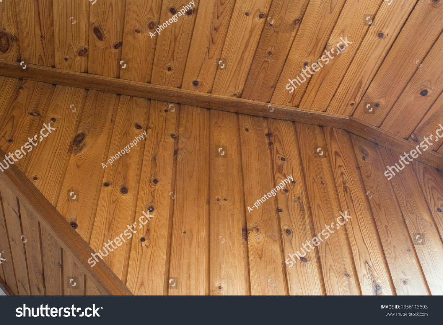 Old Plaster Lath Ceiling Brown Wood Stock Photo Edit Now 1356113693